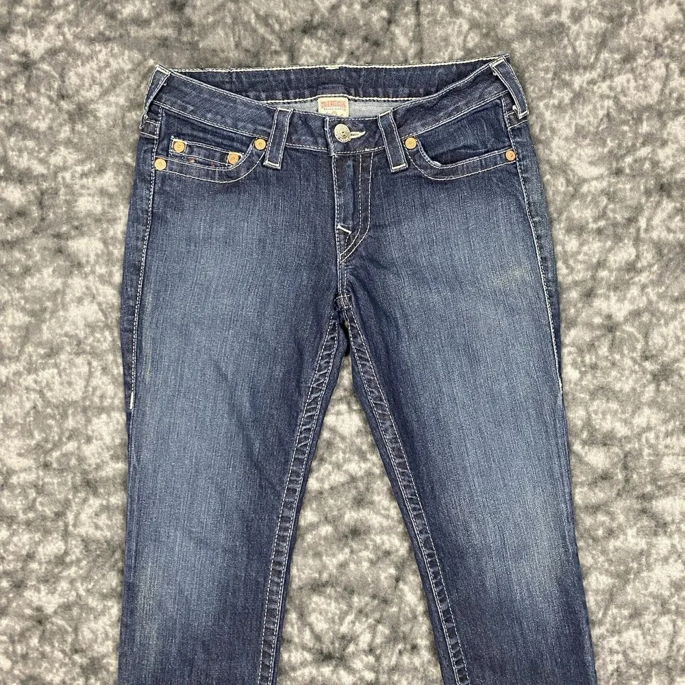 True Religion Jeans Skinny Womens Size 30 Medium Wash 30x32 USA Made Y2K - Picture 3 of 14